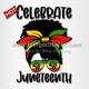 Celebrate Juneteenth Iron On Afro Girl Heat Transfes White Ink Printing